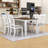 5 Piece Dining Table Set with Cross-Back Chairs-1909123841-1909123840-1890863738