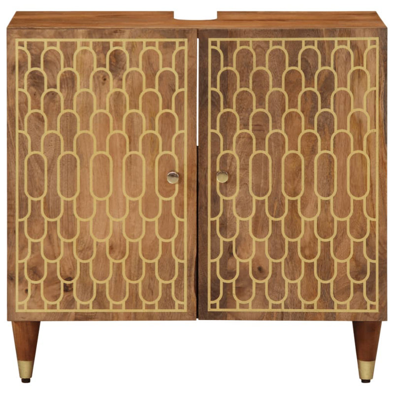 62cm Bathroom Vanity Base Only, Honey Brown