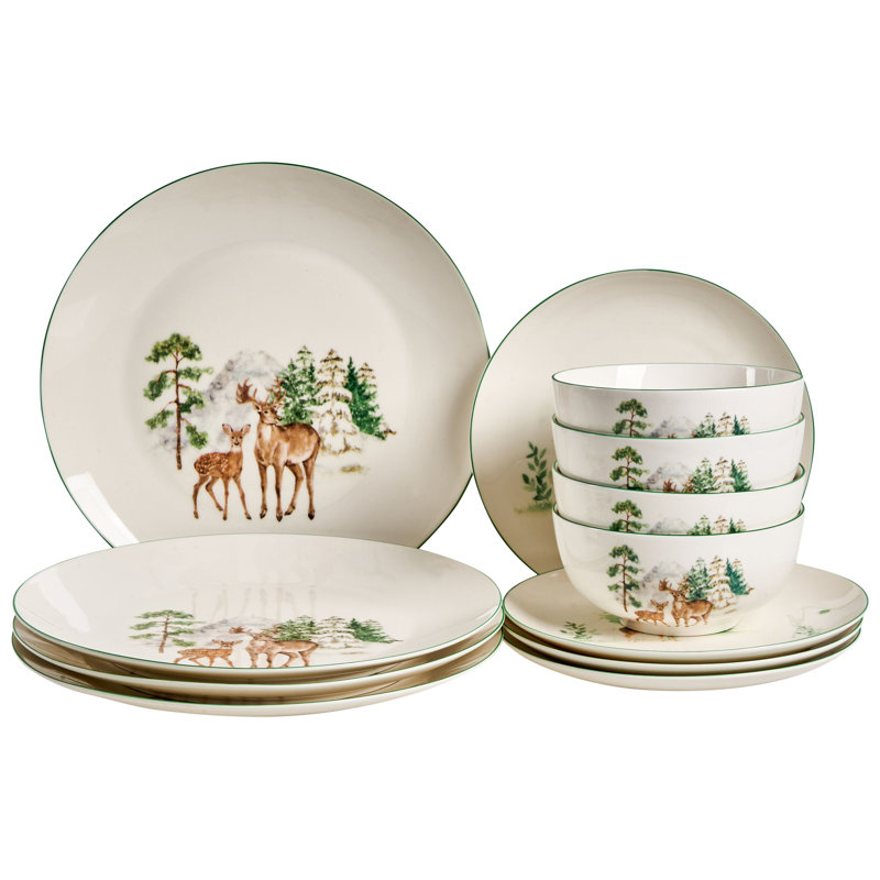 Piece Porcelain Dinnerware Set - Service for 4