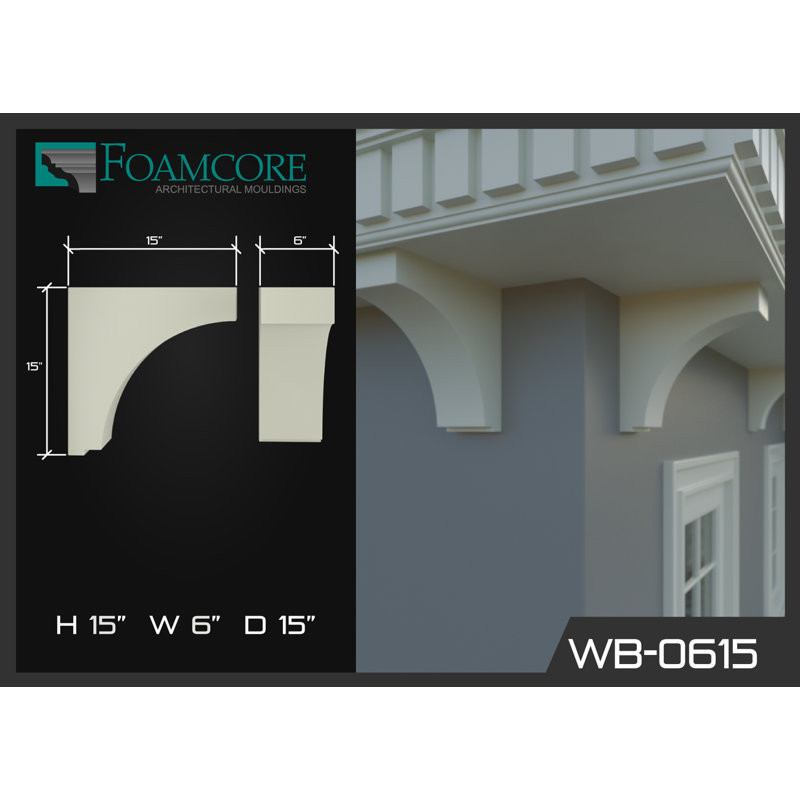 15'' H x 6'' W x 15'' D Urethane Bracket / Corbel