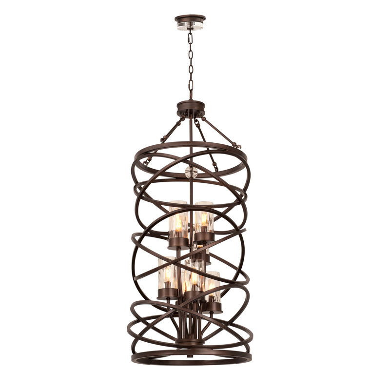Luminaire suspendu étrusque en bronze 8 LT Eternity Kalco