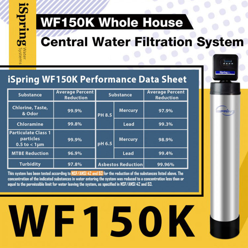 iSpring WSP50ARB WDS150K WF150K WGB32B Solution d'eau dure avec 3 étapes