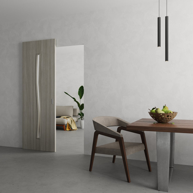 Grange cachée | Basique 3002 | Portes en placage de bois | Ensemble coulissant magique Magic |, Chêne Franko, 42 po x 80 po