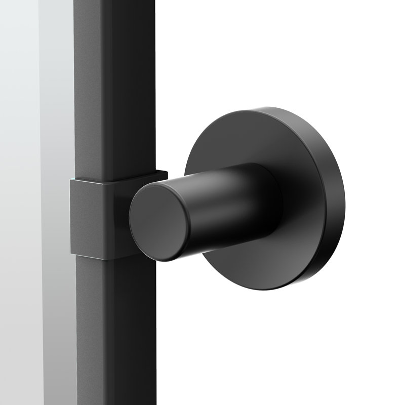 Miroir ovale mural Reveal | Miroir de meuble-lavabo pivotant, 33 po x 28,13 po, Noir mat