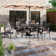 Alyah 6 - Person Metal Patio Dining Set with Rectangular Table , Cushions Included