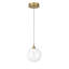 Iissa, luminaire suspendu, 6 po, or, verre transparent-1401653551