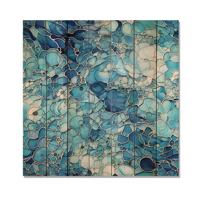 Chritine - art mural floral sur bois de pin naturel