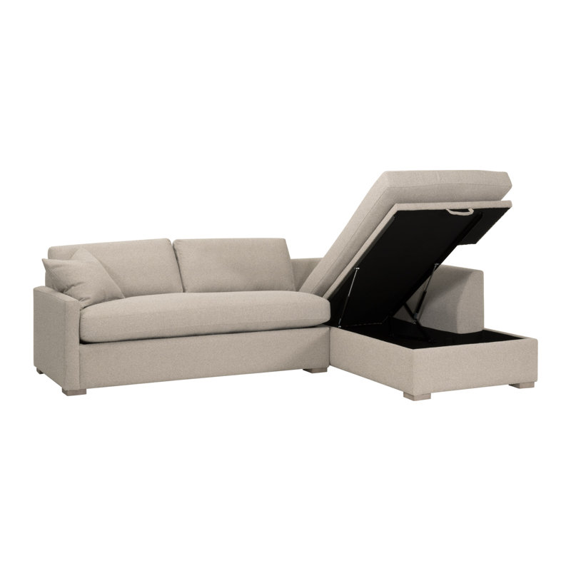 Canapé-lit modulaire grand lit à accoudoirs articulés 112 po Clara, Orienté à droite