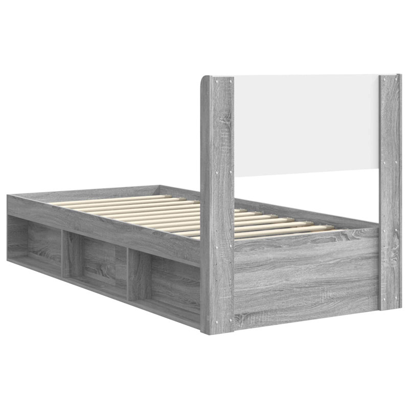 Bed, Small Single (2'6), Grey Sonoma