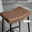 Hallettsville Upholstered Counter Stool with Metal Frame-991104320