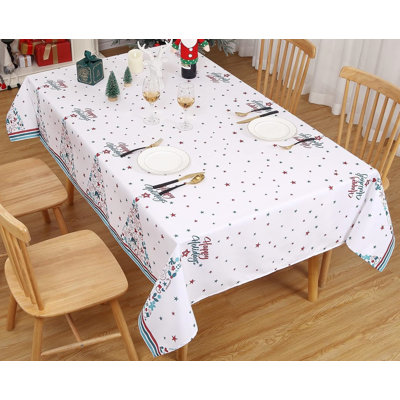 Tablecloth Christmas Table Decoration Waterproof Table Cover, Table Linen for Christmas