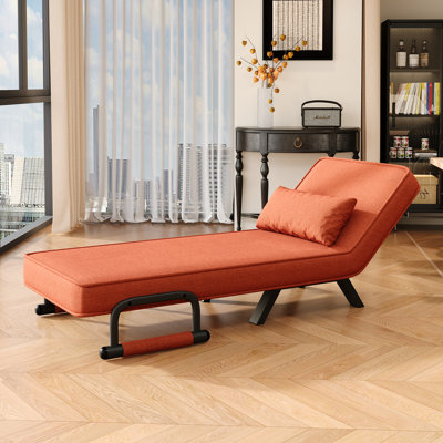 Upholstered Fabric Convertible Chair