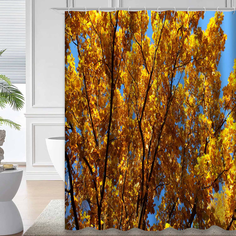 Rideau de douche Golden Autumn, L 72 po x l 78 po