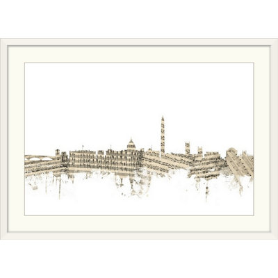 Francy " Washington DC Skyline Sheet Music Cityscape " by Michael Tompsett