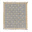 Vintage Dhurrie Rug In Blue & Beige With Geometric Stepped Motifs - Rug & Kilim