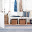 Quincy Stripe Denim Handwoven Indoor/Outdoor Rug-1944679247