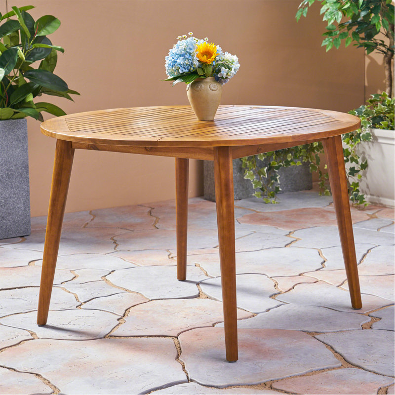 Table d'extérieur, Teck