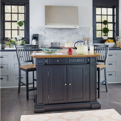 Mattice 49.75'' Wide Kitchen Island Set