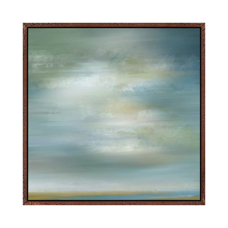 Misty Clouds - Painting on Canvas, Classic Brown Wood Framed, 93.98 cm H x 93.98 cm W