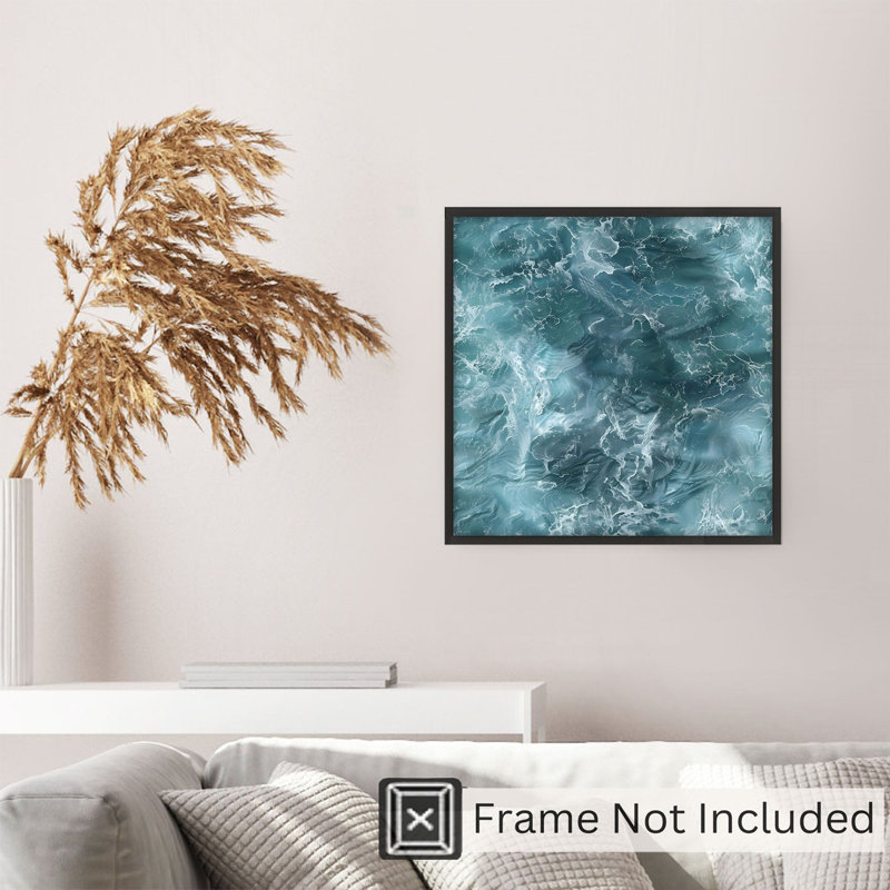«Beach and Coastal Ocean Waves», motif nautique sans cadre