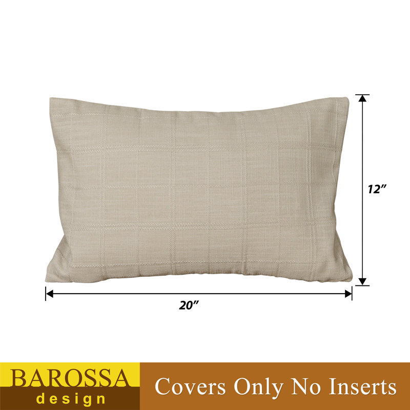 Housses pour coussins décoratifs Boho, Beige, Rectangle H 12 po x l 20 po