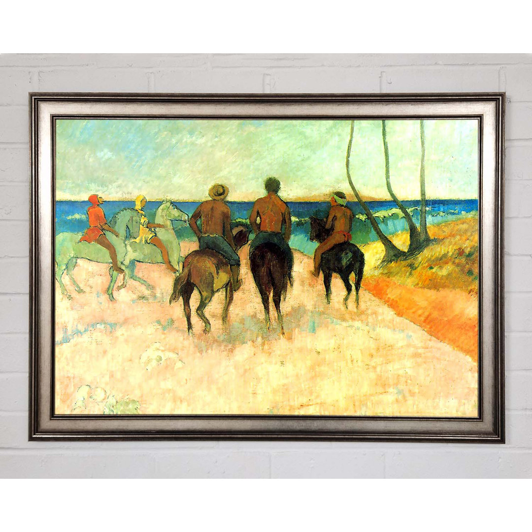 Gauguin Riding On The Beach 2 Gerahmter Druck