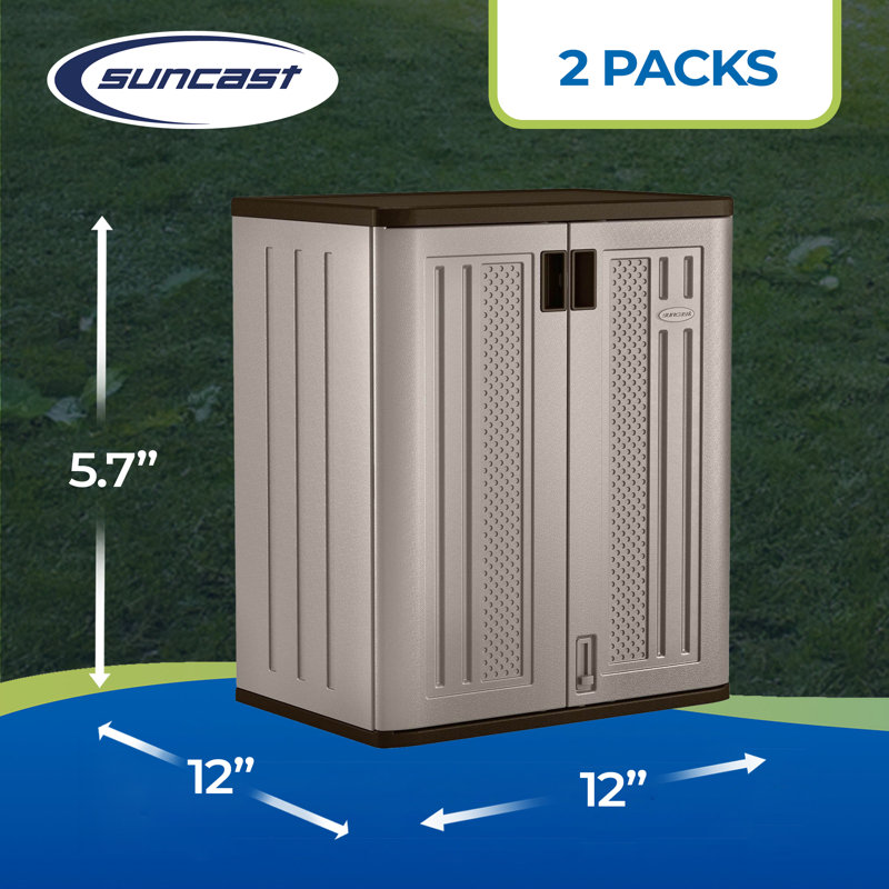 2 Piece Resin Single Storage Cabinet ( 33'' H x 20.2'' W x 30'' D)