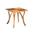 Élégante table de salle à manger carrée d'extérieur en bois d'acacia avec finition en teck pour le patio et la cour