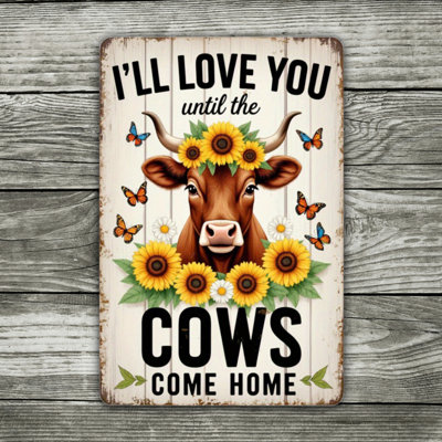 Vintage Aluminum Metal Sign 12"x8", Rustic Tin Wall Art, Weatherproof Decorative Plaque, Farmhouse Kitchen Bar Indoor Outdoor Wall Decor