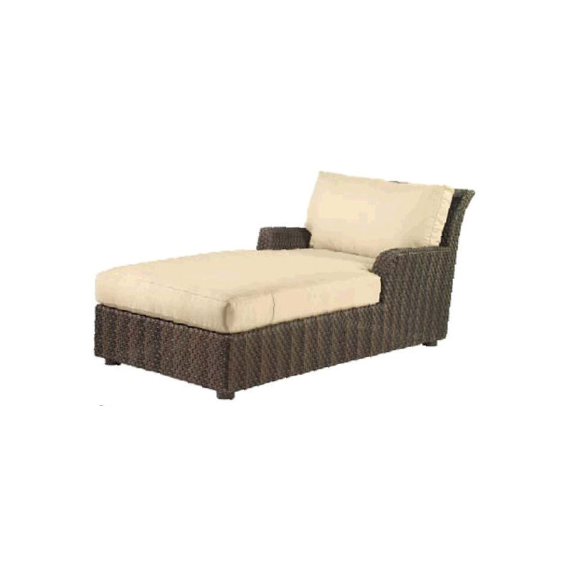 Aruba Outdoor Chaise Lounge, Impact Vapor Gray Sunbrella®