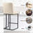 Irvona Upholstered Counter Stool with Metal Frame-1539887940