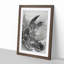Eagle Attacking Fish by Kawanabe Kyosai - Picture Frame Painting Print-55547286-55547288