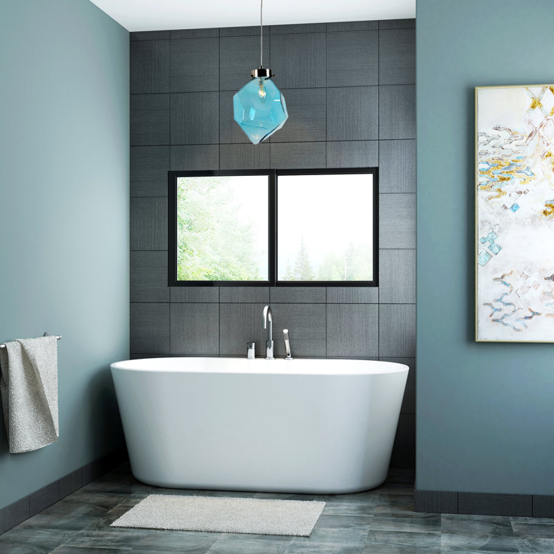 Beauport 62'' x 32'' Soaking Acrylic Bathtub with Faucet