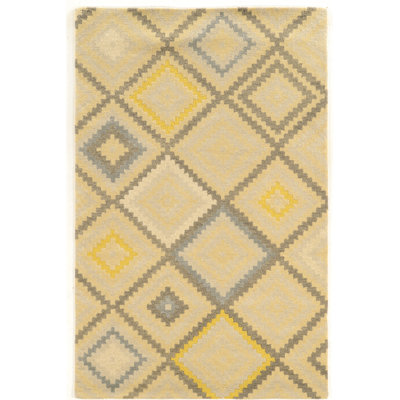 Tapis vert / gris en laine touffeté à la main Arruda