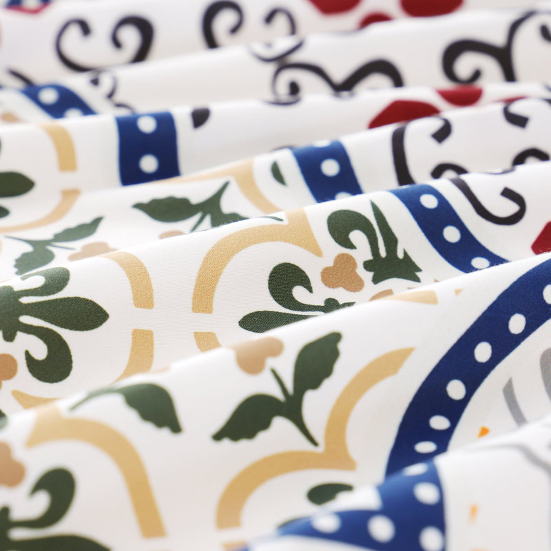 Ensemble de draps 6 pièces Polycotton, Courtepointe très grand + 5 pièces supplémentai, Jaune géométrique