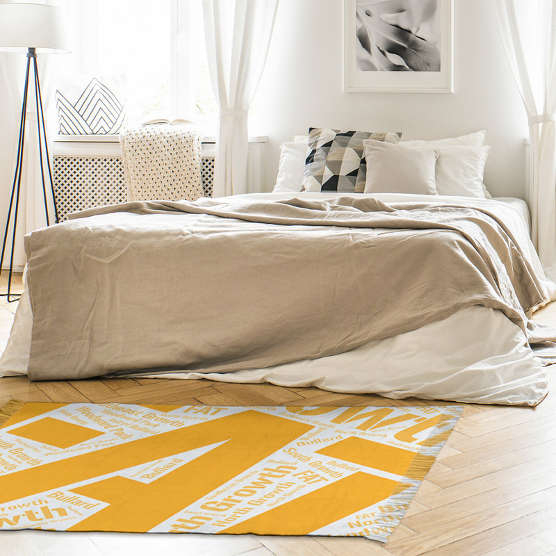 Tapis zone orange à tissage plat, Fresno, Oui