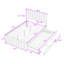 Lit plateforme tapissier avec lit gigogne et 3 tiroirs-454993890-454993893
