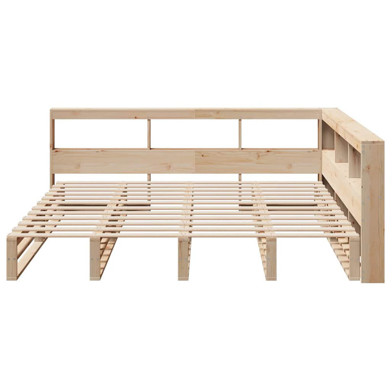 Solid Wood Storage Bed, Brown