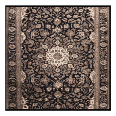 Tapis brun lavable à la machine