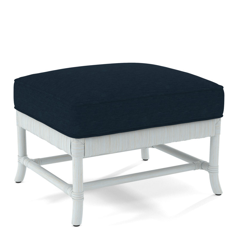 Lafayette Ottoman, Bisque, White Performance Fabric; 0851-94