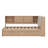 Full Size Corner Bed Frame With Storage Bookcase And Upholstered Headboard, Charging Station And Drawers-108195607-108195612