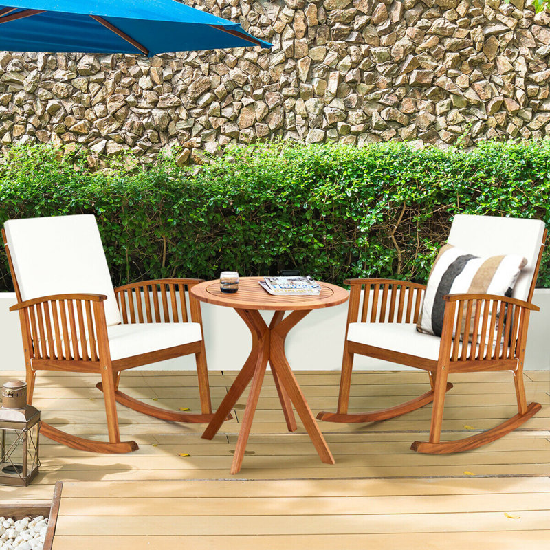 Ensemble de chaises berçantes 3 pièces Brielee