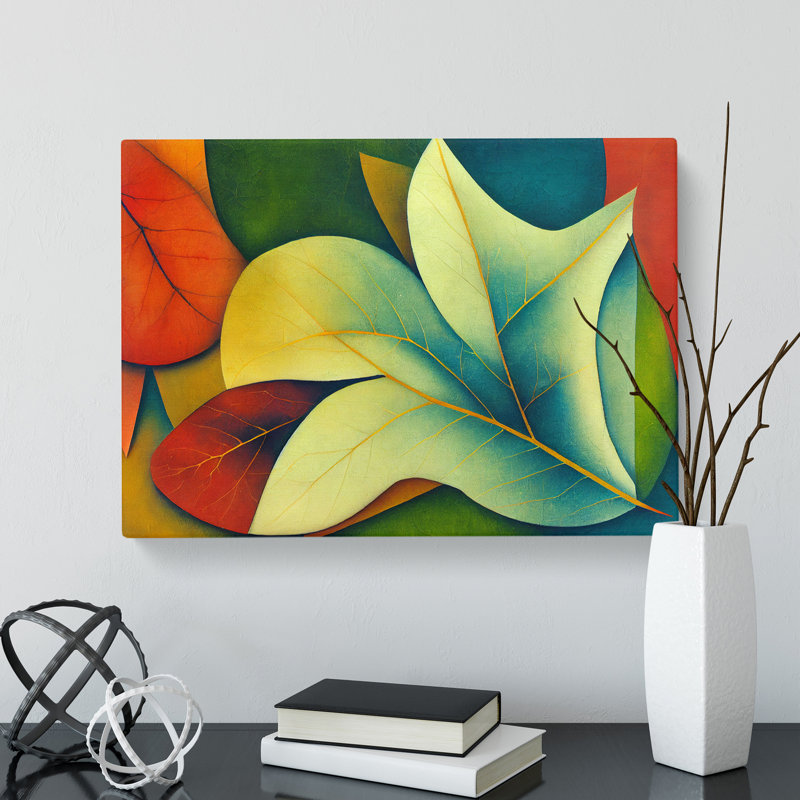 Enlightening Leaf Abstract - Wrapped Canvas, 50cm H x 76cm W x 3cm D