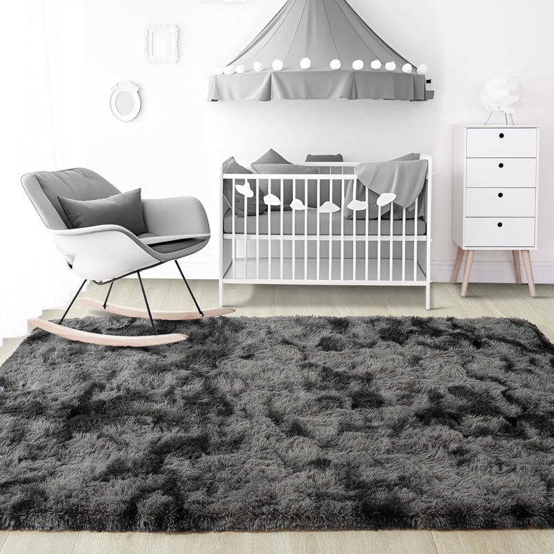 Caleta Machine Tufted Polyester Rug, Rectangle 245 x 305 cm, Dark Grey