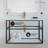 Pierre 36 Single, Open Shelf, Metal Frame Bathroom Vanity-1193032874