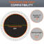 Tapis de remplacement pour trampoline Soozier, convient aux trampolines de 12 pi avec 72 crochets en V et ressorts de 5,5 po, tapis de trampoline avec 8 rangées de coutures et outil à ressort (ressort et cadre non inclus), orange