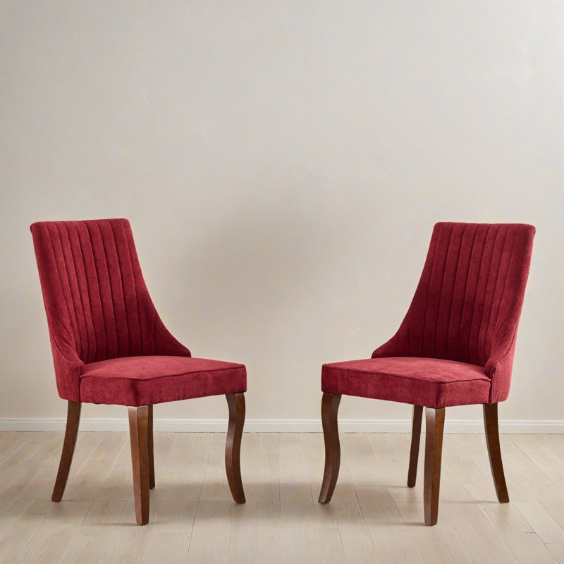 Ensemble de 2 chaises d'appoint Modern Kitchen, Rouge vin