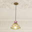 Luminaire suspendu simple en verre rose à intensité variable
