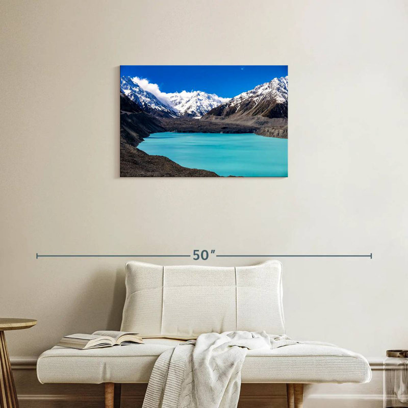 Bleu Nicci, lac Tasman, H 20 po x l 30 po