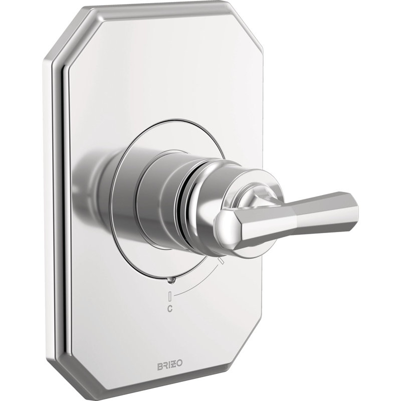 Beauclere™ Pressure Balance Valve Only Trim, Cross Handle, Polished Chrome